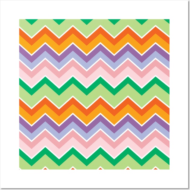 Rainbow Stripes Wall Art by StripePatterns